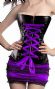 women leather black corset with skirt m1209b